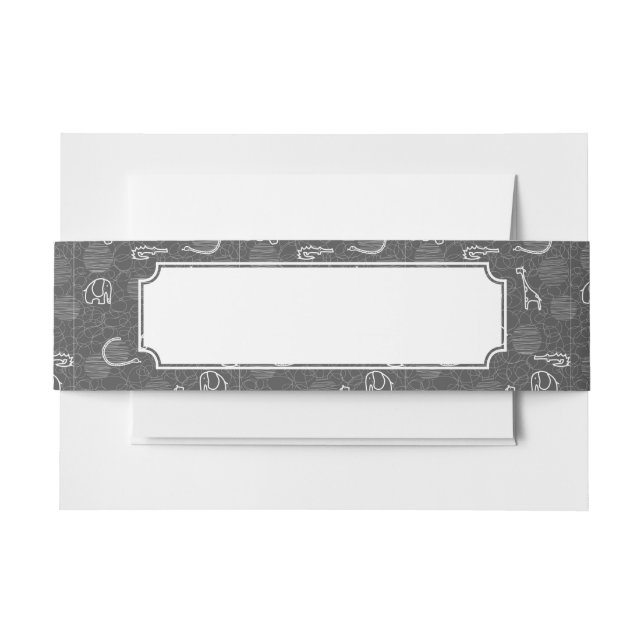 Safaritiere 5 einladungsbanderole (Vorderseite Beispiel)