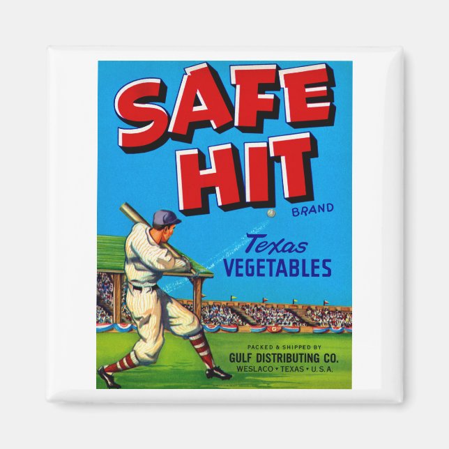 Safe Hit Vintag Lable Art Magnet (Vorne)