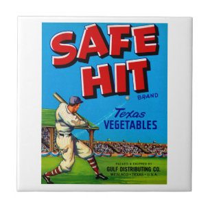 Safe Hit Vintage Etikettenkunst Fliese