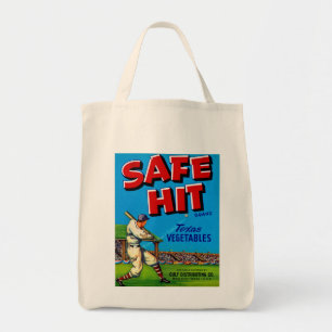 Safe Hit Vintage Etikettenkunst Tragetasche
