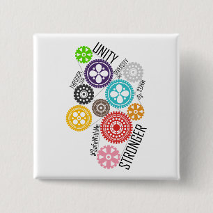 Safe mit mir Zahn-quadratischer Knopf Button