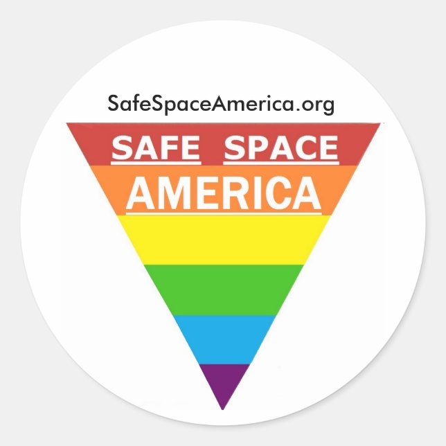 Safe Space America Round Sticker (Vorderseite)