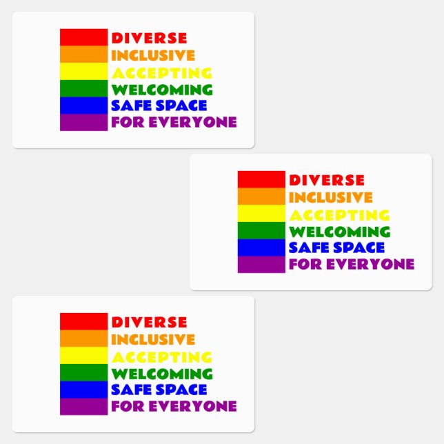 Safe-Space-Aufkleber LGBTQ+ Etiketten (Gruppe)