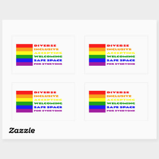 Safe-Space-Aufkleber LGBTQ+ Rechteckiger Aufkleber
