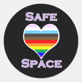 Safe Space Classic Round Aufkleber