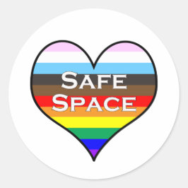 Safe Space Classic Round Aufkleber