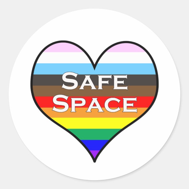 Safe Space Classic Round Aufkleber (Vorderseite)
