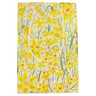 Safelgelbe Blume Geschenktasche Mittlere Geschenktüte
