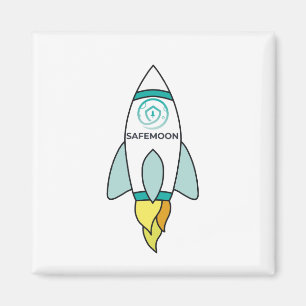 Safemoon zur Mondrakete Magnet