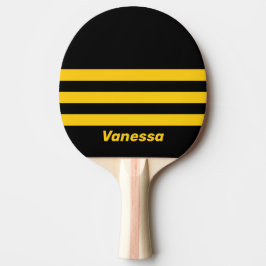 Safety Bee Nostalgic Across Striping with Name Tischtennis Schläger