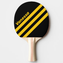 Safety Bee Nostalgic Angled Striping with Name Tischtennis Schläger