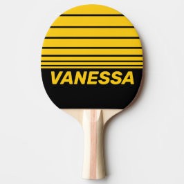 Safety Bee Nostalgic Horizon Striping with Name Tischtennis Schläger