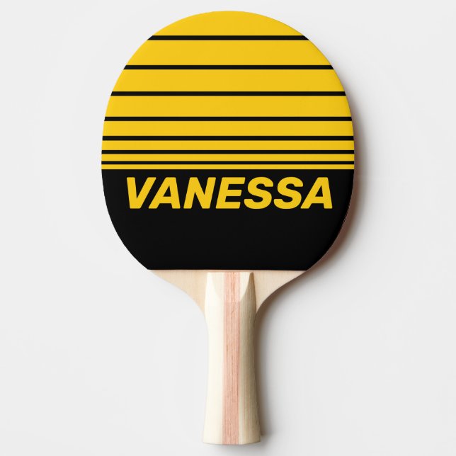 Safety Bee Nostalgic Horizon Striping with Name Tischtennis Schläger (Vorderseite)
