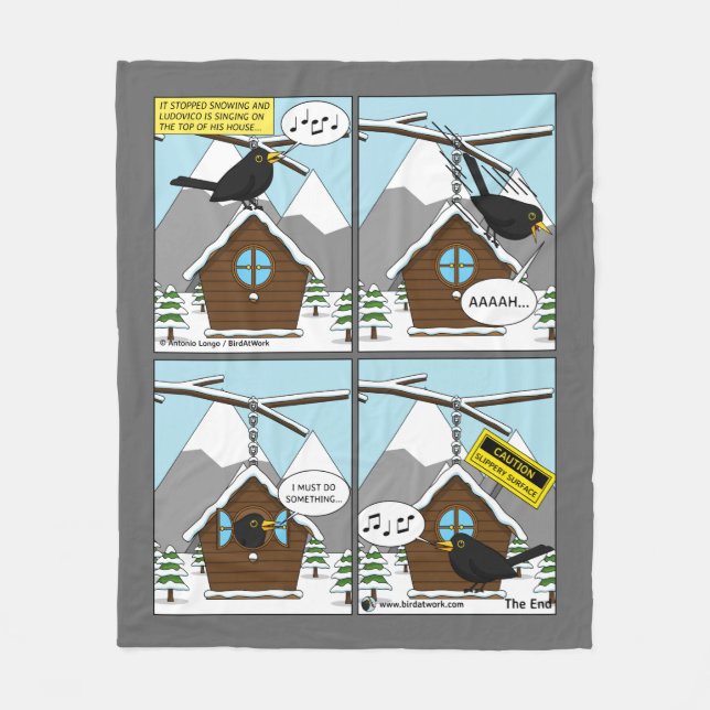 Safety First Comic Fleecedecke (Vorderseite)