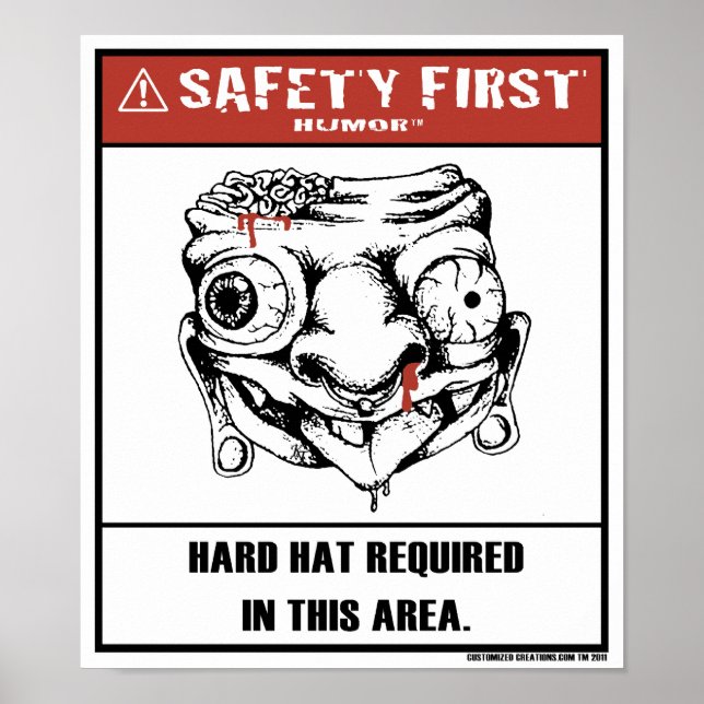Safety First Spaß Hard Hat Poster (Vorne)