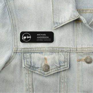 Safety Pin Name Tag or Magnetic with Custom Logo Namensschild