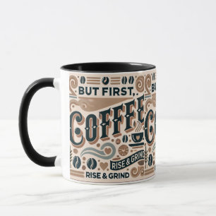 "Saffron Bliss: Eine Minimalistische Kaffee-Tasse Tasse