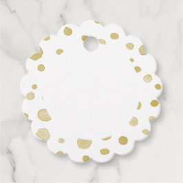 Saffron Confetti Wasserfarben Dots Gunst Tags Geschenkanhänger