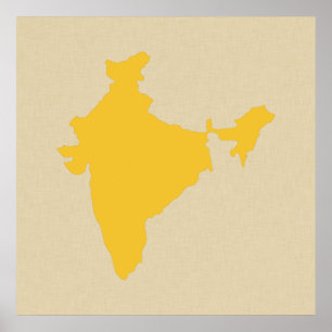 Saffron Geice Moods Indien Poster