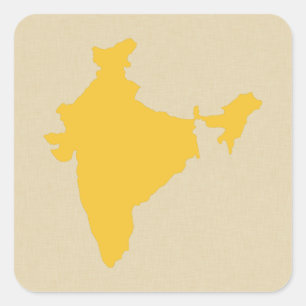 Saffron Geice Moods Indien Quadratischer Aufkleber