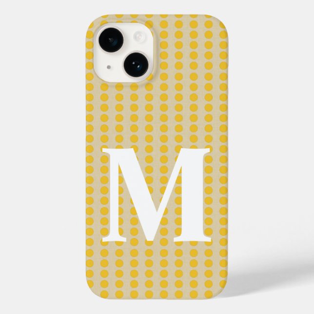 Saffron Gewürz Stimmungen Punkte mit Monogramm Case-Mate iPhone Hülle (Rückseite)