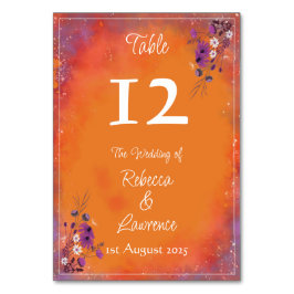 Saffron Sky Wildblumen Tischnummer