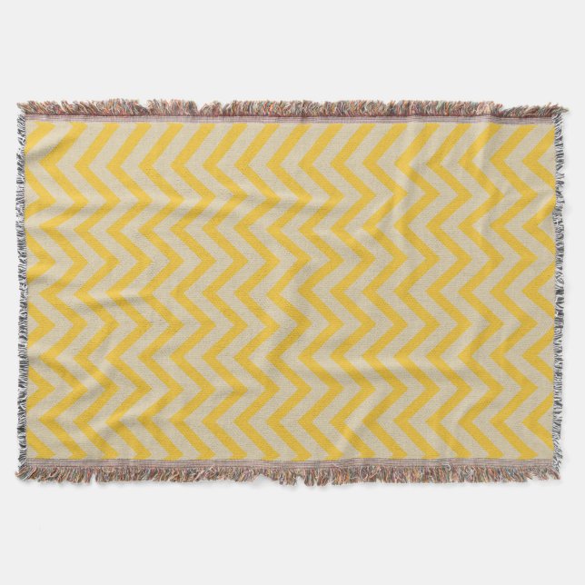 Saffron Spice Moods Chevrons Decke (Vorderseite)