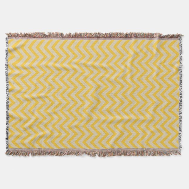 Saffron Spice Moods Chevrons Decke (Vorderseite)