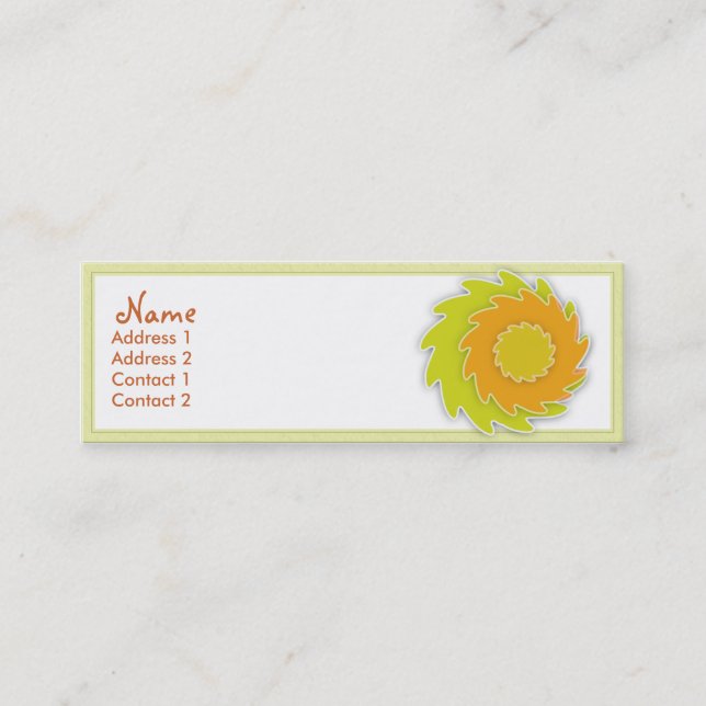 Saflor-Visitenkarte Mini Visitenkarte (Vorderseite)