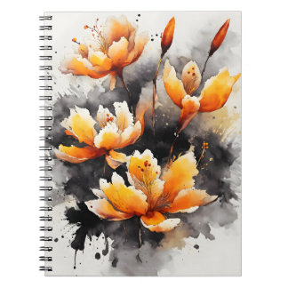 Safran - Aquarellblumen Notizblock