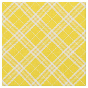 Safran Gelbes Kariertes Tartan-Druckmuster Stoff