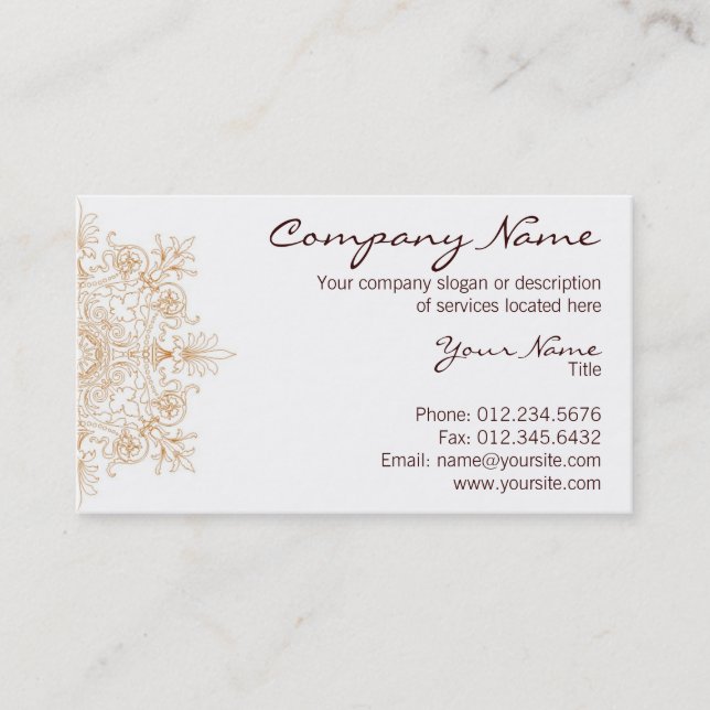 Safran Visitenkarte (Vorderseite)