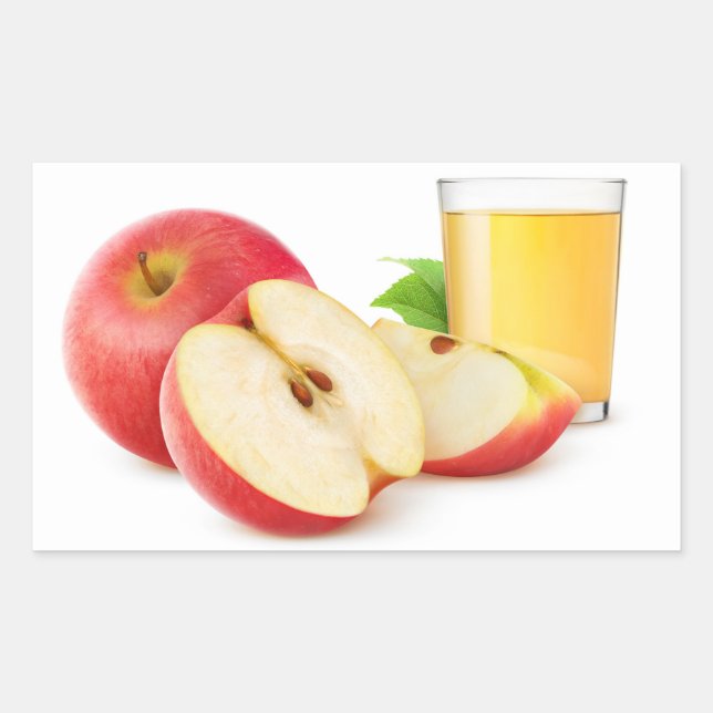 Saft aus Rotäpfeln Rechteckiger Aufkleber (Vorderseite)