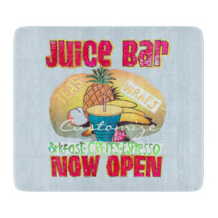 Saft Bar Sign Thunder_Cove Schneidebrett