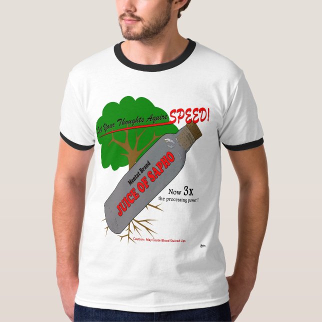 Saft der Sapho Anzeigen-T - Shirts (Vorderseite)