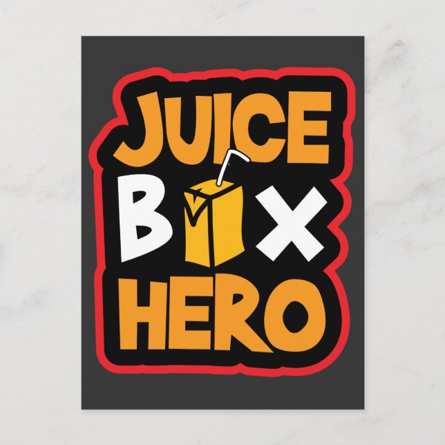 Saftbox Hero Typ 1 Diabetes Postkarte (Vorderseite)