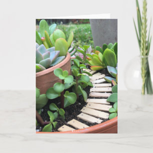 Saftige feenhafte Garten-Gruß-Karte Karte