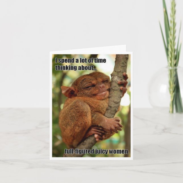Saftige Frauen Tarsier Grußkarte Karte (Vorderseite)