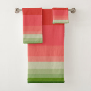 Saftige leckere reife Wassermelone mit Samen Desig Badhandtuch Set