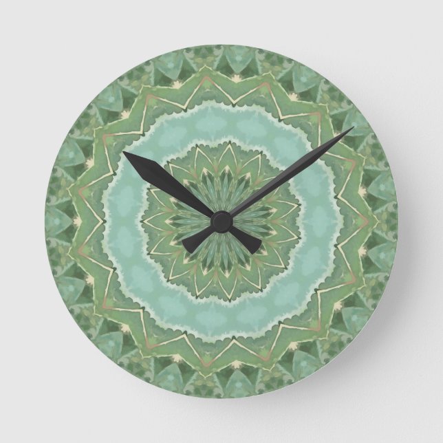 Saftige Mandala Runde Wanduhr (Vorderseite)