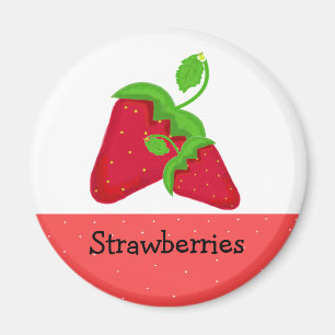 Saftige rote Erdbeeren Magnet