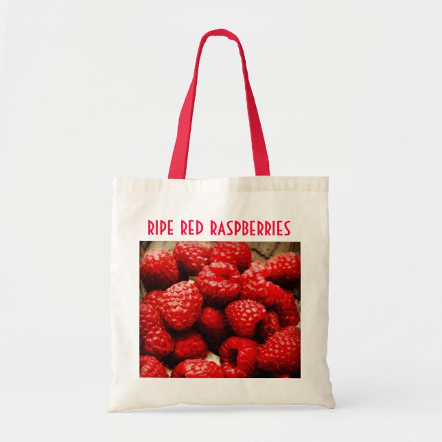 Saftige rote HimbeerTasche Tragetasche (Vorne)