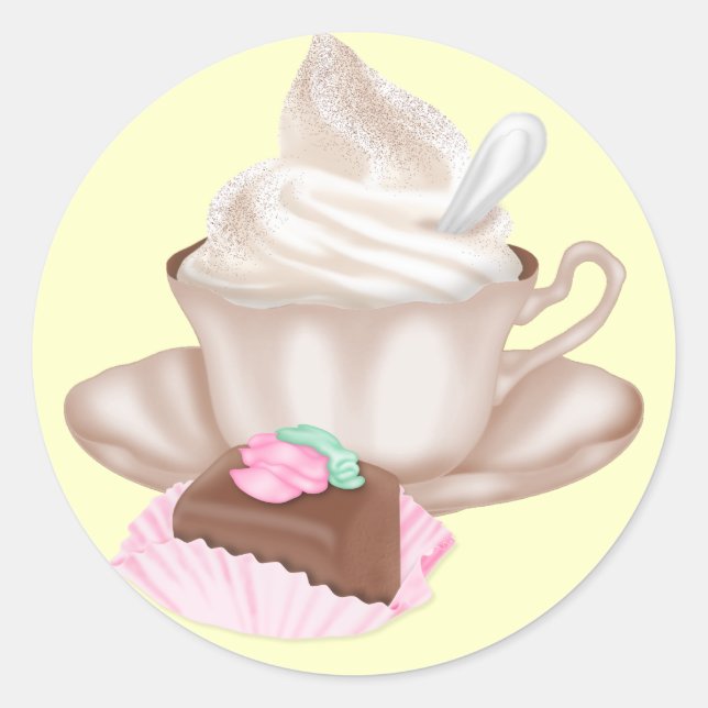 Saftige Stickers - Kaffee + Schokolade (Vorderseite)