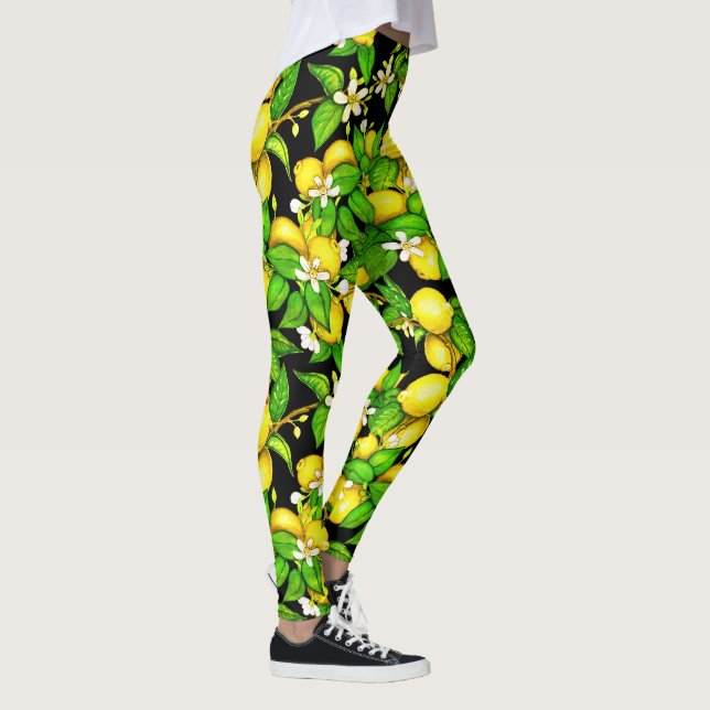 Saftige Zitronen-Leggings Leggings (Rechts)