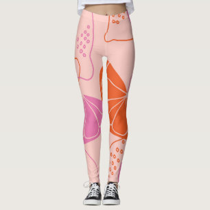 Saftige Zitrus-Limonen-Botanik-Muster-Leggings Leggings