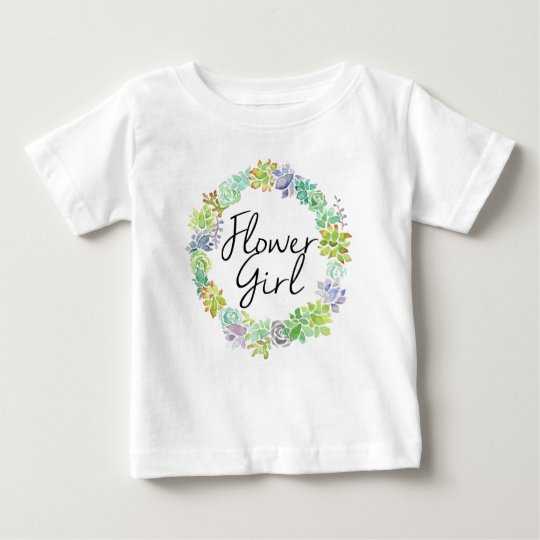 Saftiges Garten| Watercolor-Blumen-Mädchen Baby T-shirt