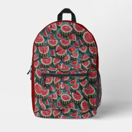 Saftiges Wassermelonen-Musterdesign 1 Bedruckter Rucksack