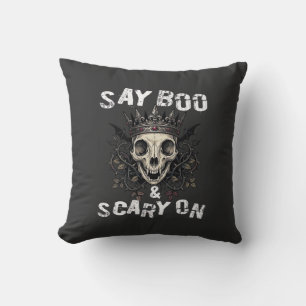 Sag Boo Gruseliger Totenkopf-Kronfledermaus-Flügel Kissen