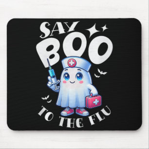 Sag Boo zur Grippe Halloween Krankenschwester Geis Mousepad
