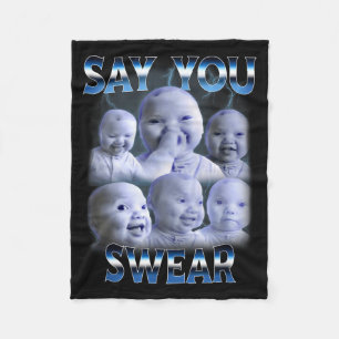 Sag du schwörst Ai Nische Baby hält zurück Lachen Fleecedecke